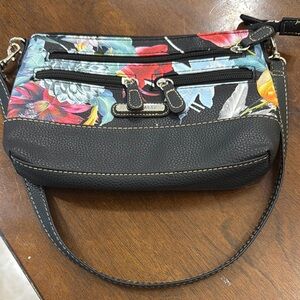 Stone & Co. Black Floral Wristlet